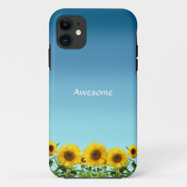 Elegante Sonnenblumen auf Sky Blue Case-Mate iPhone Hülle