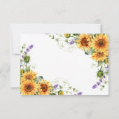 Elegante Sonnenblumen Beerdigung Teilen Sie eine M RSVP Karte (Rückseite)