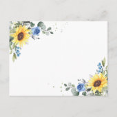 Elegante Sonnenblumen Blumen Einladungs-Karte Postkarte (Rückseite)