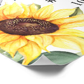 Elegante Sonnenblumen Boho Brautparty Foto Prop Poster (Ecke)