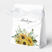 Elegante Sonnenblumen Dankeschön Hochzeit