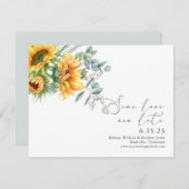 Elegante Sonnenblumen Dieselbe Liebe Neues Datum S Save The Date (Vorne/Hinten)