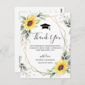 Elegante Sonnenblumen Eukalyptus Abschluss Vielen Postkarte (Vorne/Hinten)