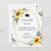 Elegante Sonnenblumen Eukalyptus Abschluss Vielen Postkarte (Vorne/Hinten)