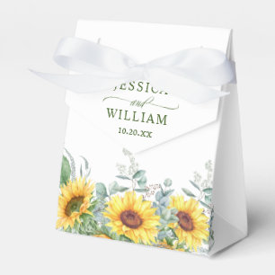 Elegante Sonnenblumen Eukalyptus Blumen Geschenk H Geschenkschachtel
