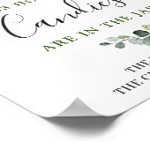 Elegante Sonnenblumen Eukalyptus Brautparty Poster (Ecke)