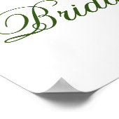 Elegante Sonnenblumen Eukalyptus Brautparty Poster (Ecke)