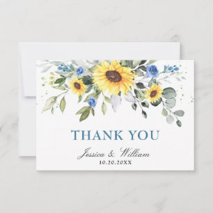 Elegante Sonnenblumen Eukalyptus Grüne Weinroute M Dankeskarte