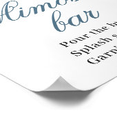 Elegante Sonnenblumen Eukalyptus Mimosa Bar Sign Poster (Ecke)