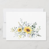 Elegante Sonnenblumen Eukalyptus Wasserfarben Ankündigung (Rückseite)