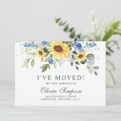 Elegante Sonnenblumen Eukalyptus Wasserfarben Ankündigung (Stehend Vorderseite)