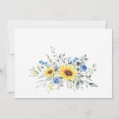 Elegante Sonnenblumen Eukalyptus Wasserfarben Ankündigung (Rückseite)