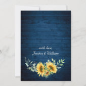 Elegante Sonnenblumen Eukalyptus Wasserfarbene Hoc Einladung (Rückseite)