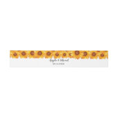 Elegante Sonnenblumen Florals Wedding Einladungsbanderole (Flach)
