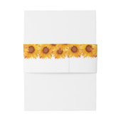 Elegante Sonnenblumen Florals Wedding Einladungsbanderole (Rückseitenbeispiel)