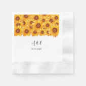 Elegante Sonnenblumen Florals Wedding Napkins Serviette (Vorderseite)