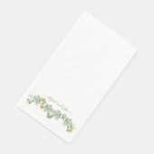 Elegante Sonnenblumen & Foliage Custom Wedding Serviette (Ecke)