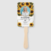 Elegante Sonnenblumen Gedenkfeier Fächer (Vorderseite)