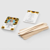 Elegante Sonnenblumen Gedenkfeier Fächer (Non-assembled)