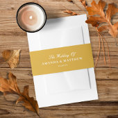 Elegante Sonnenblumen Gelbe Herbsthochzeit Einladungsbanderole