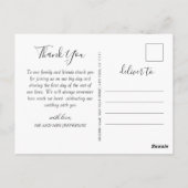 Elegante Sonnenblumen Grüne Flora Vielen Dank Postkarte (Rückseite)