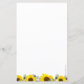 Elegante Sonnenblumen Grüne Hochzeit Einladung (Rückseite)