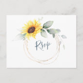 Elegante Sonnenblumen Grüne UAWG Postkarte (Vorderseite)