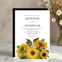 Elegante Sonnenblumen-Hochzeit  