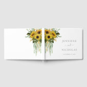 Elegante Sonnenblumen Hochzeit Gästebuch (Voll)