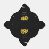 Elegante Sonnenblumen Hochzeit Geschenkschachtel (Ungefaltet)