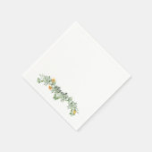 Elegante Sonnenblumen im Foliage Custom Cocktail Serviette (Ecke)