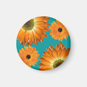 Elegante Sonnenblumen Magnet