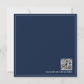 Elegante Sonnenblumen Navy Blue Floral Hochzeit Save The Date (Rückseite)