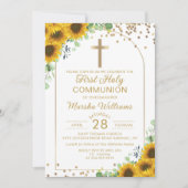 Elegante Sonnenblumen Parco Civico-Ciani Einladung (Vorderseite)