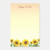 Elegante Sonnenblumen Post-it Klebezettel (Vorderseite)