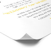 Elegante Sonnenblumen | Ring Game Brautparty Sign Poster (Ecke)