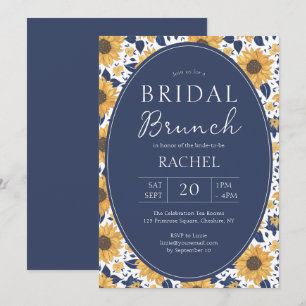 Elegante Sonnenblumen Rustic Bridal Brunch Einladu Einladung