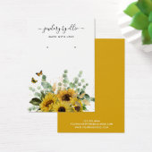 Elegante Sonnenblumen-Schmuckkarte (Schreibtisch)