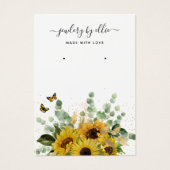 Elegante Sonnenblumen-Schmuckkarte (Vorderseite)