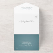 Elegante Sonnenblumen Spitzenlichter Hochzeit RSVP All In One Einladung (Außenbereich)