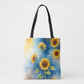 Elegante Sonnenblumen Tasche (Vorderseite)