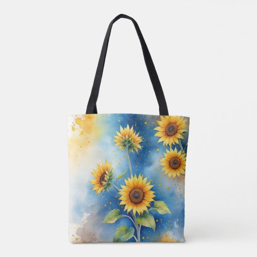Elegante Sonnenblumen Tasche (Rückseite)
