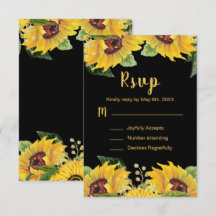 Elegante Sonnenblumen und Blattwerk Sweet Sixteen