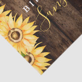 Elegante Sonnenblumen und Braunwald zum Geburtstag Seidenpapier (Ausschnitt)