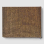 Elegante Sonnenblumen und Foliage Rustic Wood Wedd Gästebuch (Rückseite)