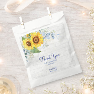 Elegante Sonnenblumen-Wand-Ziegelstein-Blumen-Gebu Geschenktütchen