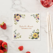 Elegante Sonnenblumen Wedding Napkins Serviette (Beispiel)