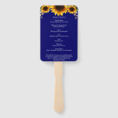 Elegante Sonnenblumenfeier Fächer (Rückseite)