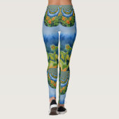 Elegante Sonnenblumenfelder Leggings (Rückseite)