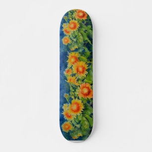 Elegante Sonnenblumenfilme Skateboard